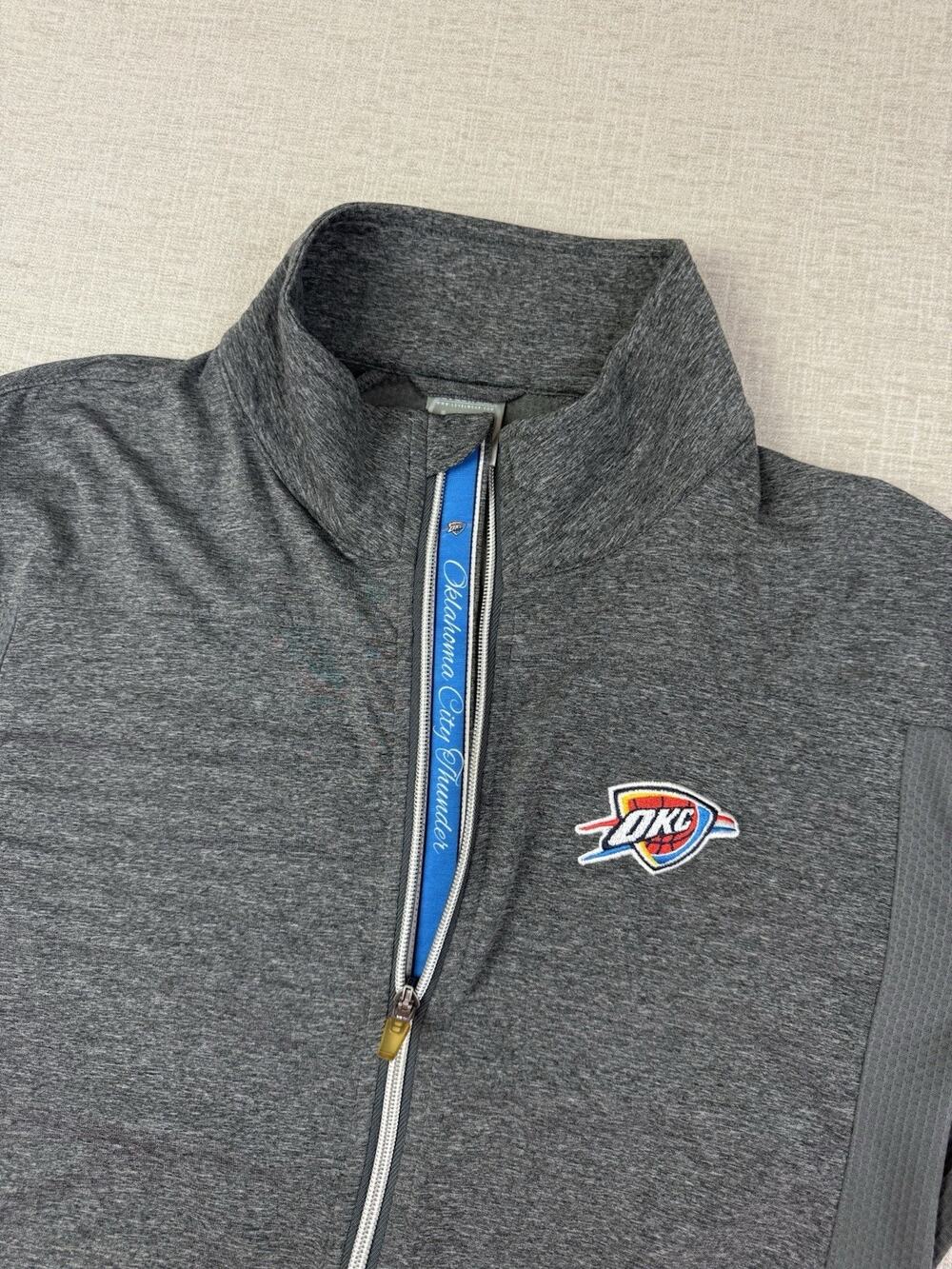 Levelwear OKC Thunder Full Zip Jacket Women’s XL Gray Performance Stretch